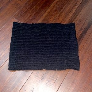 Black ribbed tube top